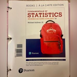 Michael Sullivan III Fundamentals of Statistics loose leaf book NEW
